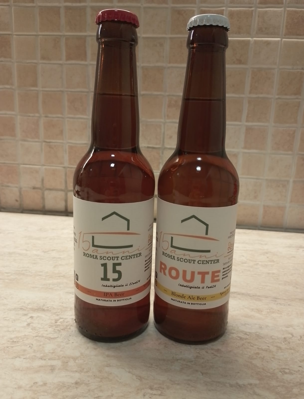 Bottiglie speciali Birra20Venti – dettaglio etichette personalizzate